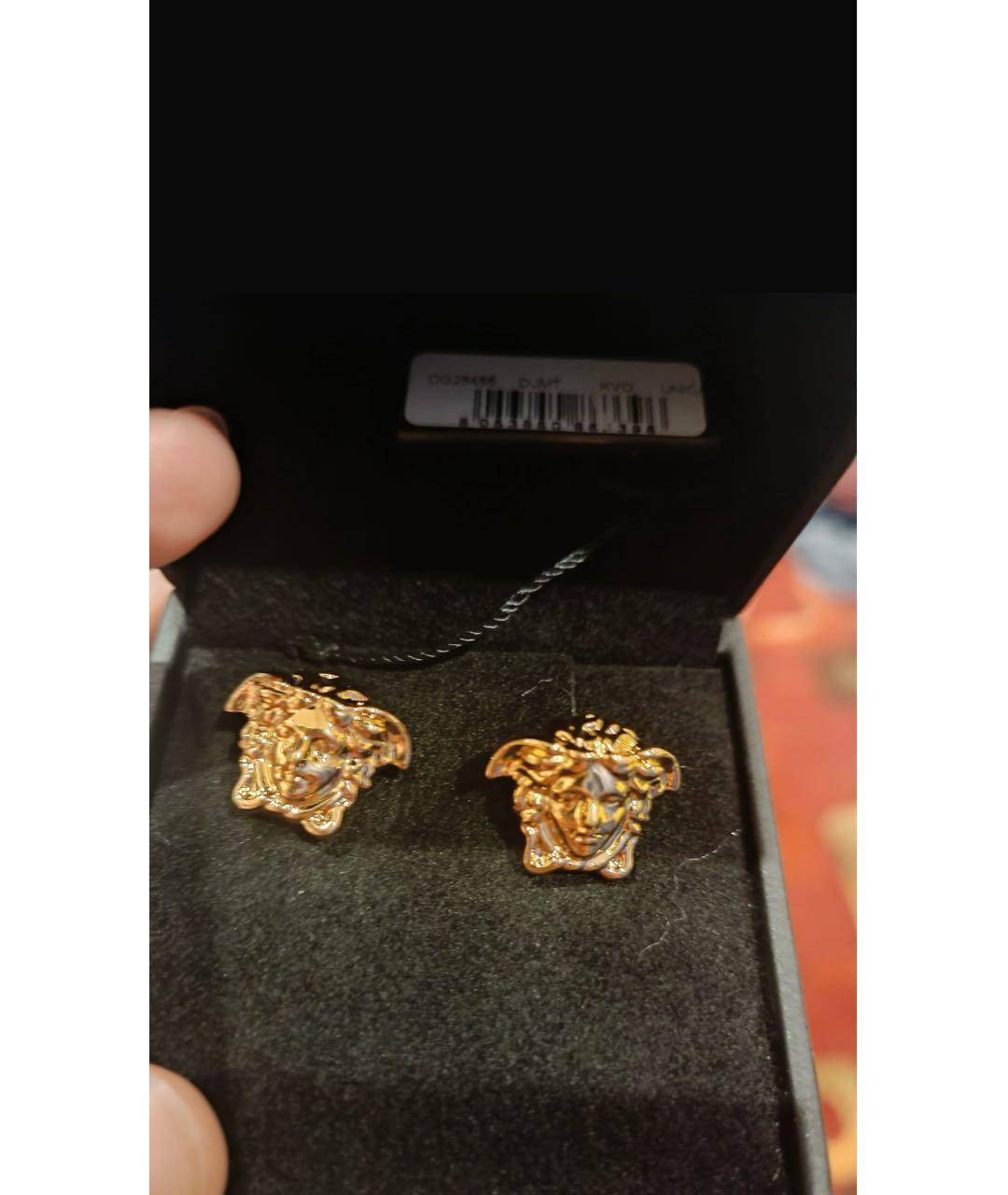 VERSACE Золотые металлические серьги, фото 5