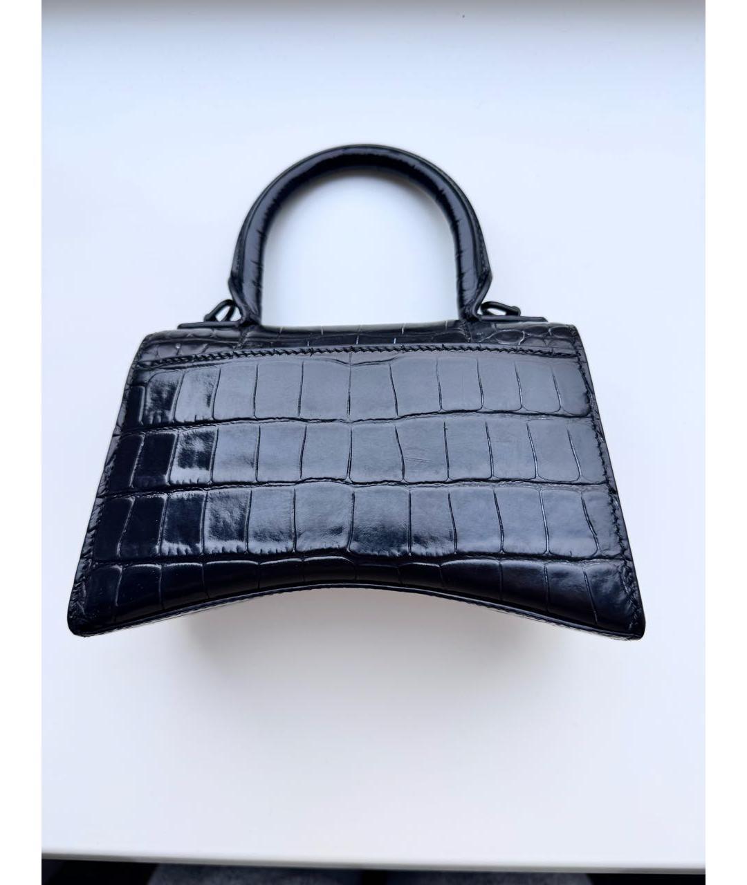 BALENCIAGA Черная кожаная сумка с короткими ручками, фото 3