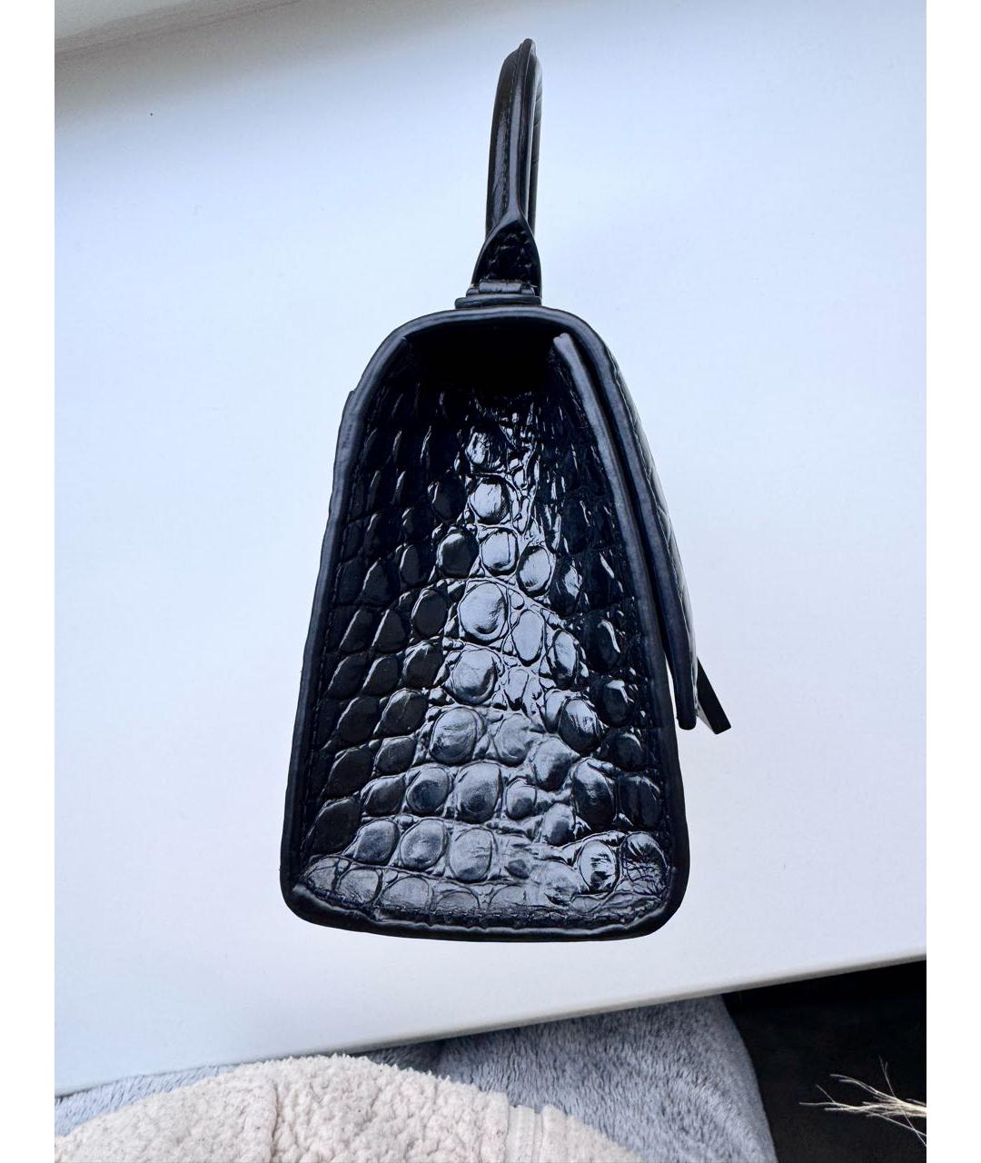 BALENCIAGA Черная кожаная сумка с короткими ручками, фото 2