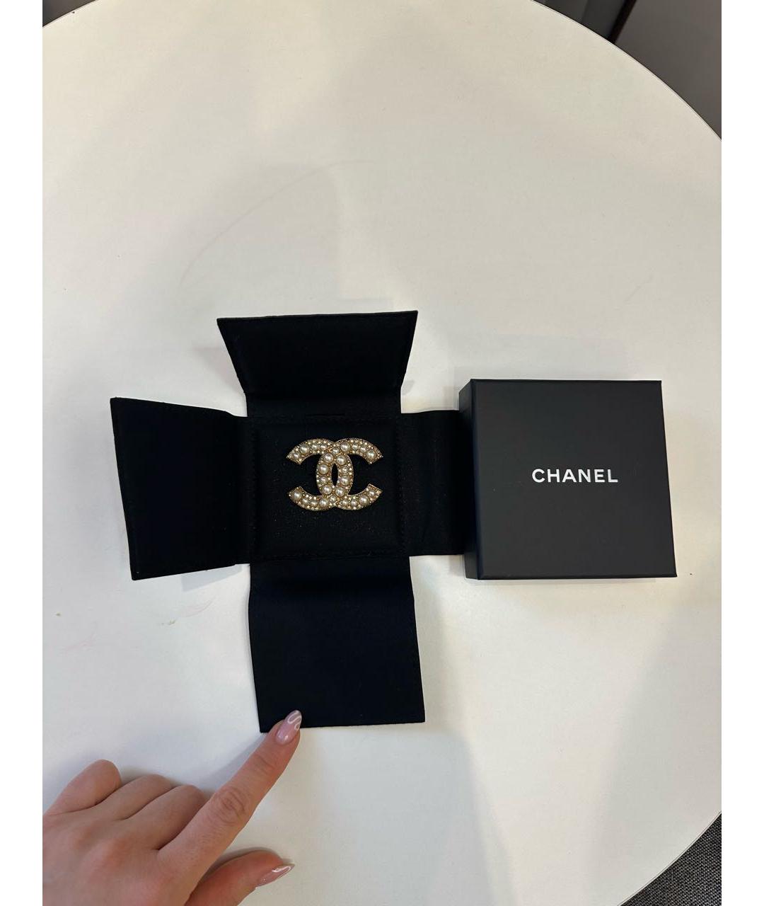 CHANEL Золотая металлическая булавка / брошь, фото 4