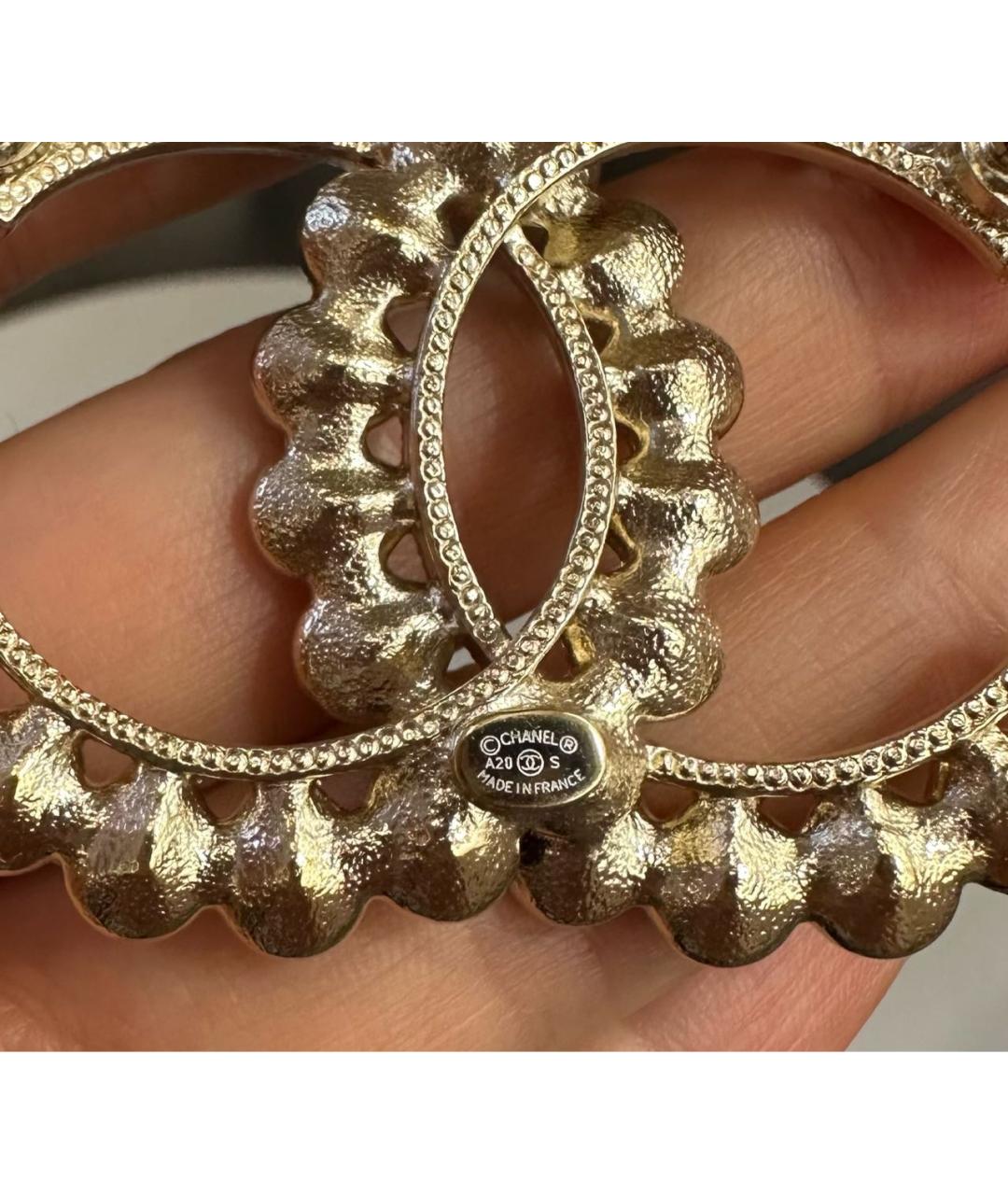 CHANEL Черная металлическая булавка / брошь, фото 3