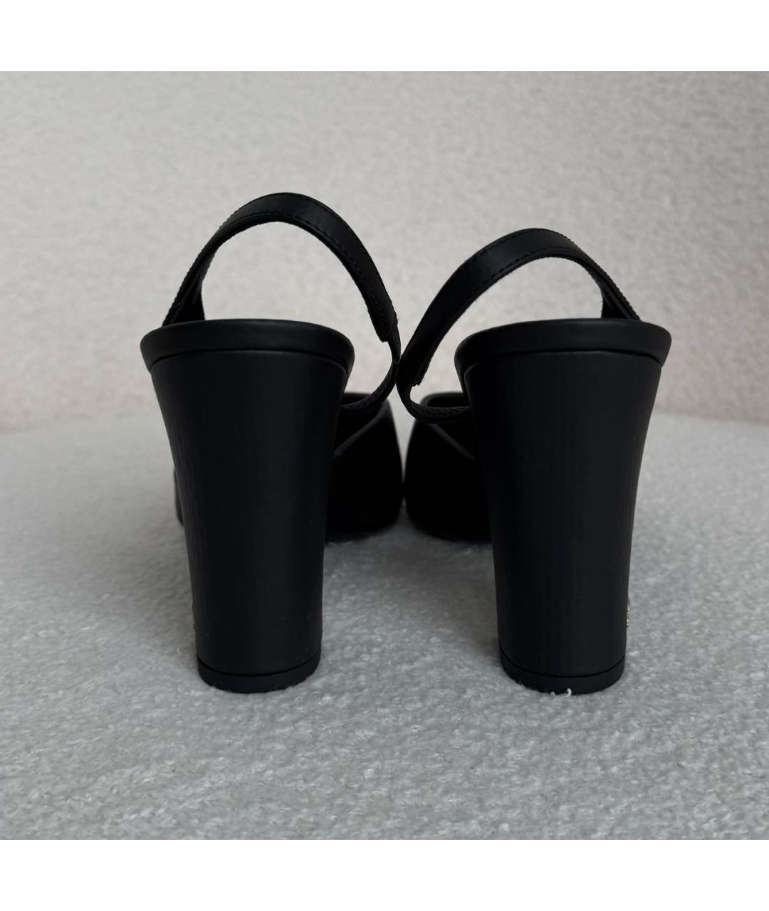 CHANEL Черные кожаные туфли, фото 4