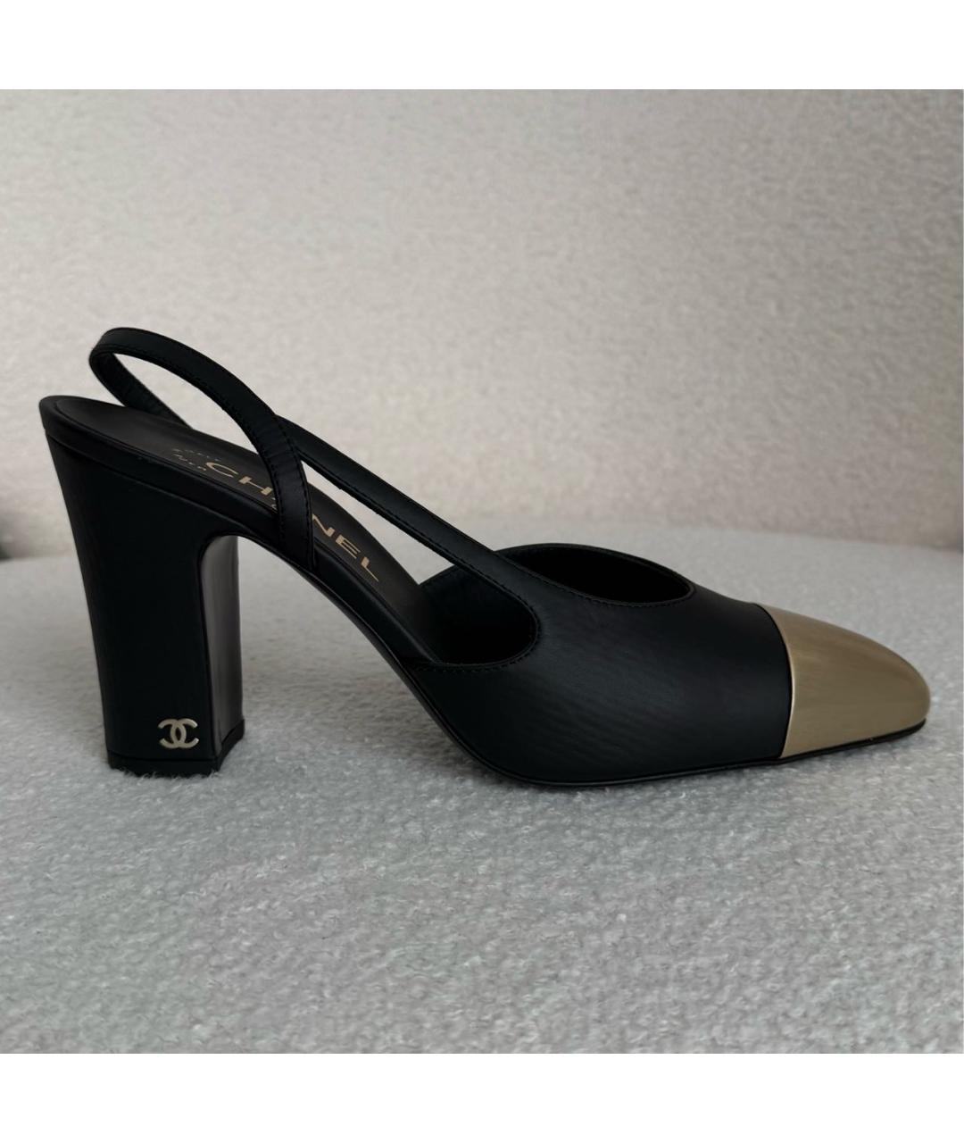 CHANEL Черные кожаные туфли, фото 8