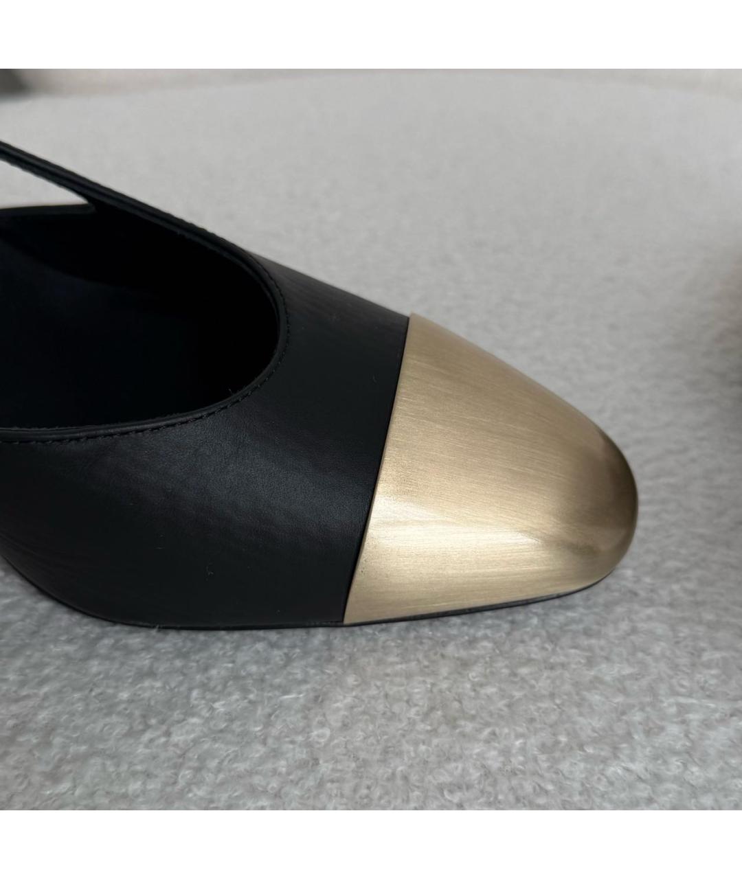 CHANEL Черные кожаные туфли, фото 7