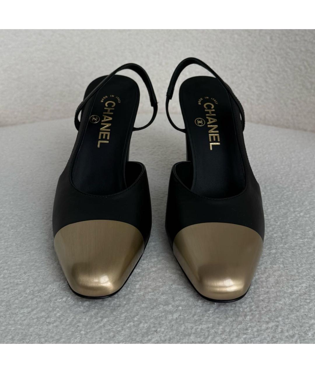 CHANEL Черные кожаные туфли, фото 2