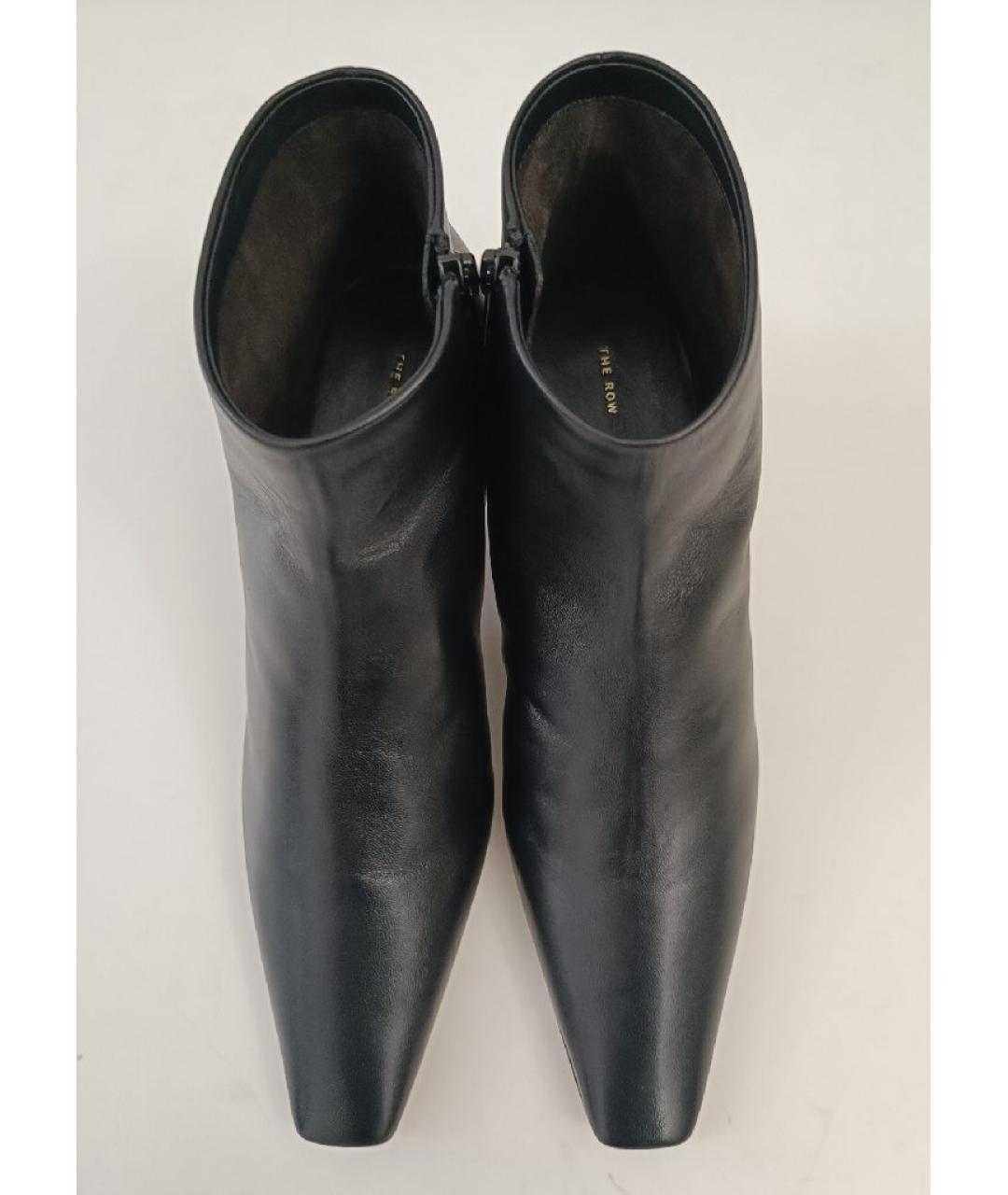 THE ROW Черные кожаные ботильоны, фото 2