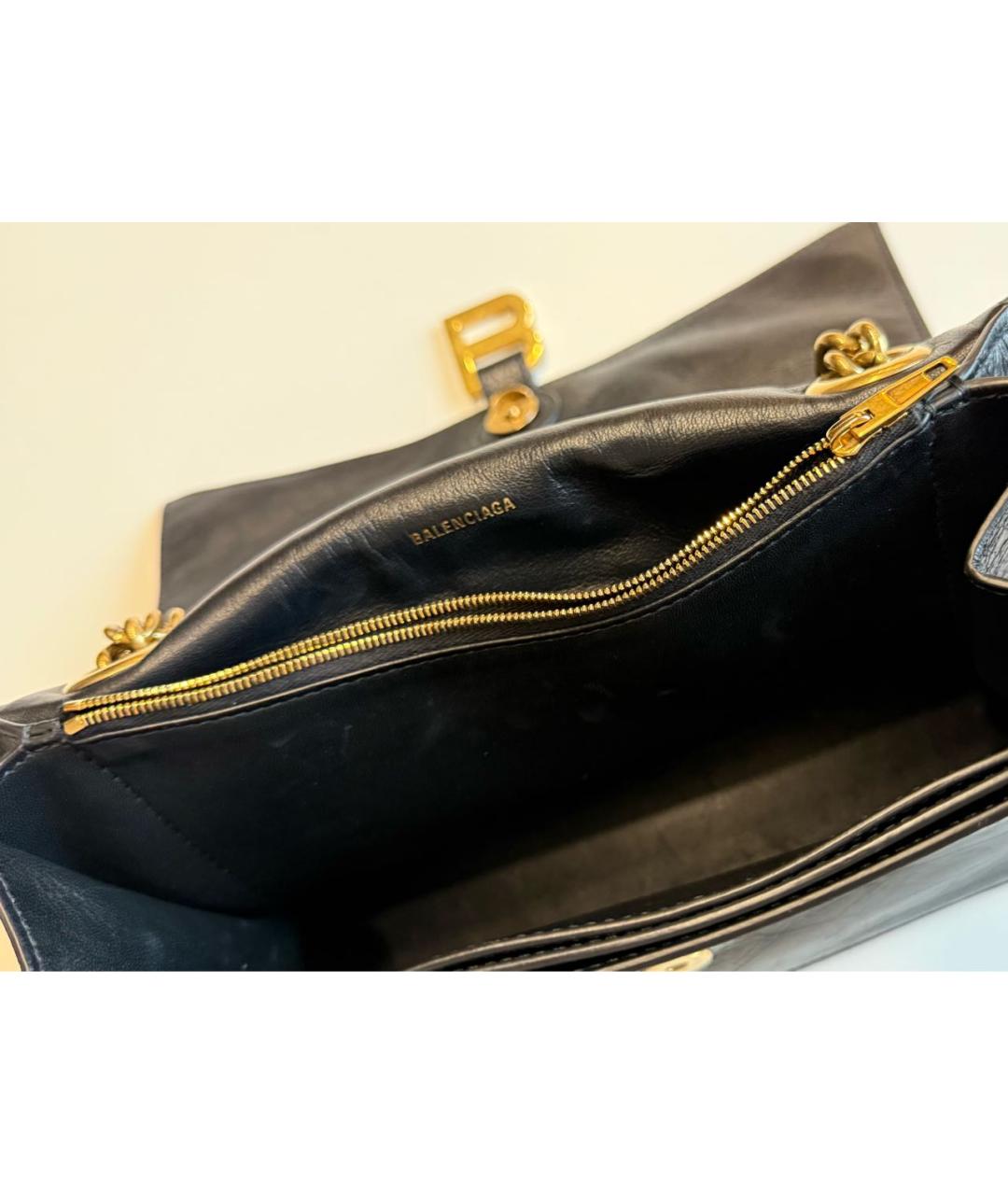 BALENCIAGA Черная кожаная сумка с короткими ручками, фото 4