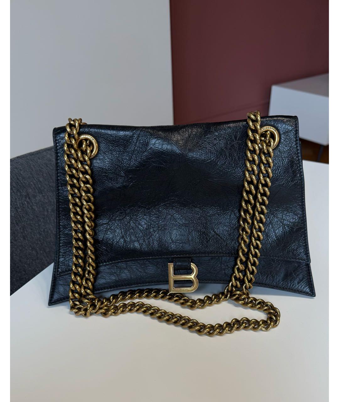 BALENCIAGA Черная кожаная сумка с короткими ручками, фото 2