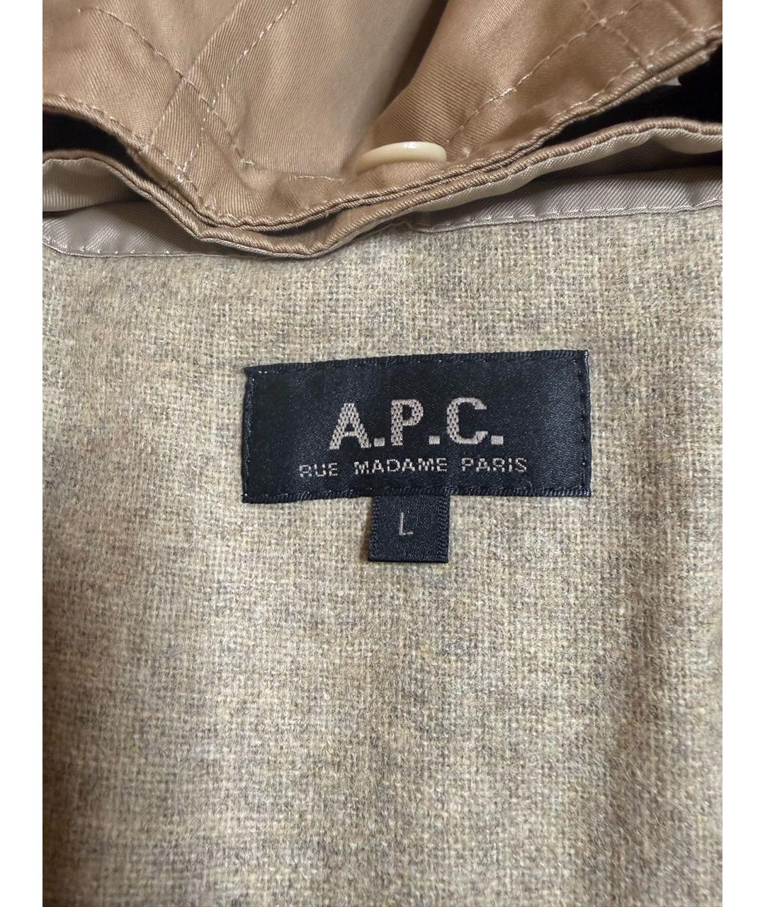 A.P.C. Бежевый хлопковый тренч / плащ, фото 6