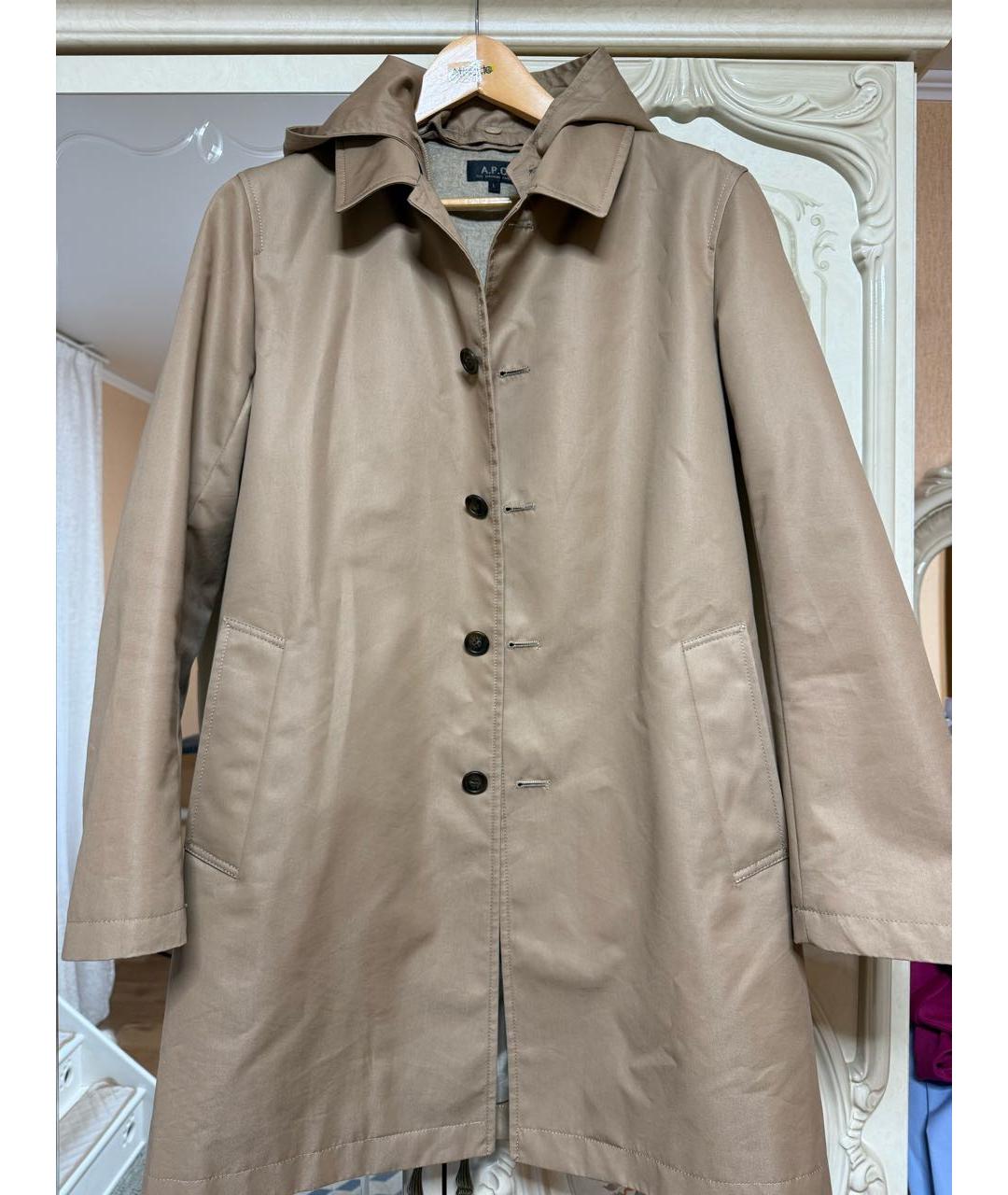 A.P.C. Бежевый хлопковый тренч / плащ, фото 7