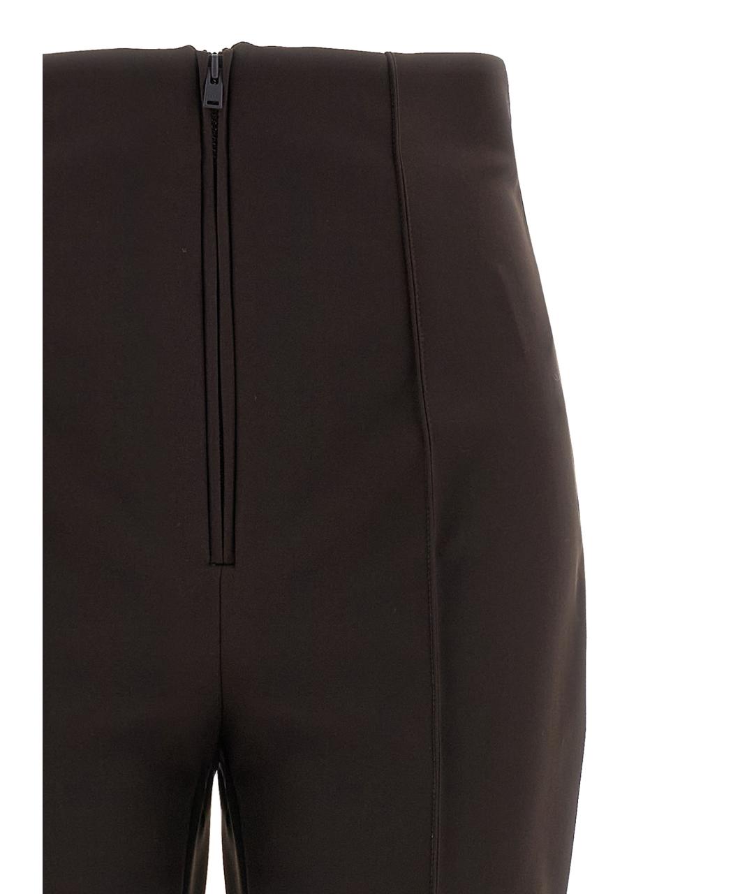 FENDI Коричневые полиамидовые прямые брюки, фото 2