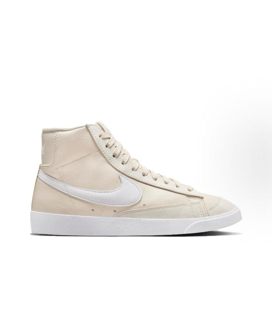 NIKE Бежевые кожаные кроссовки, фото 6