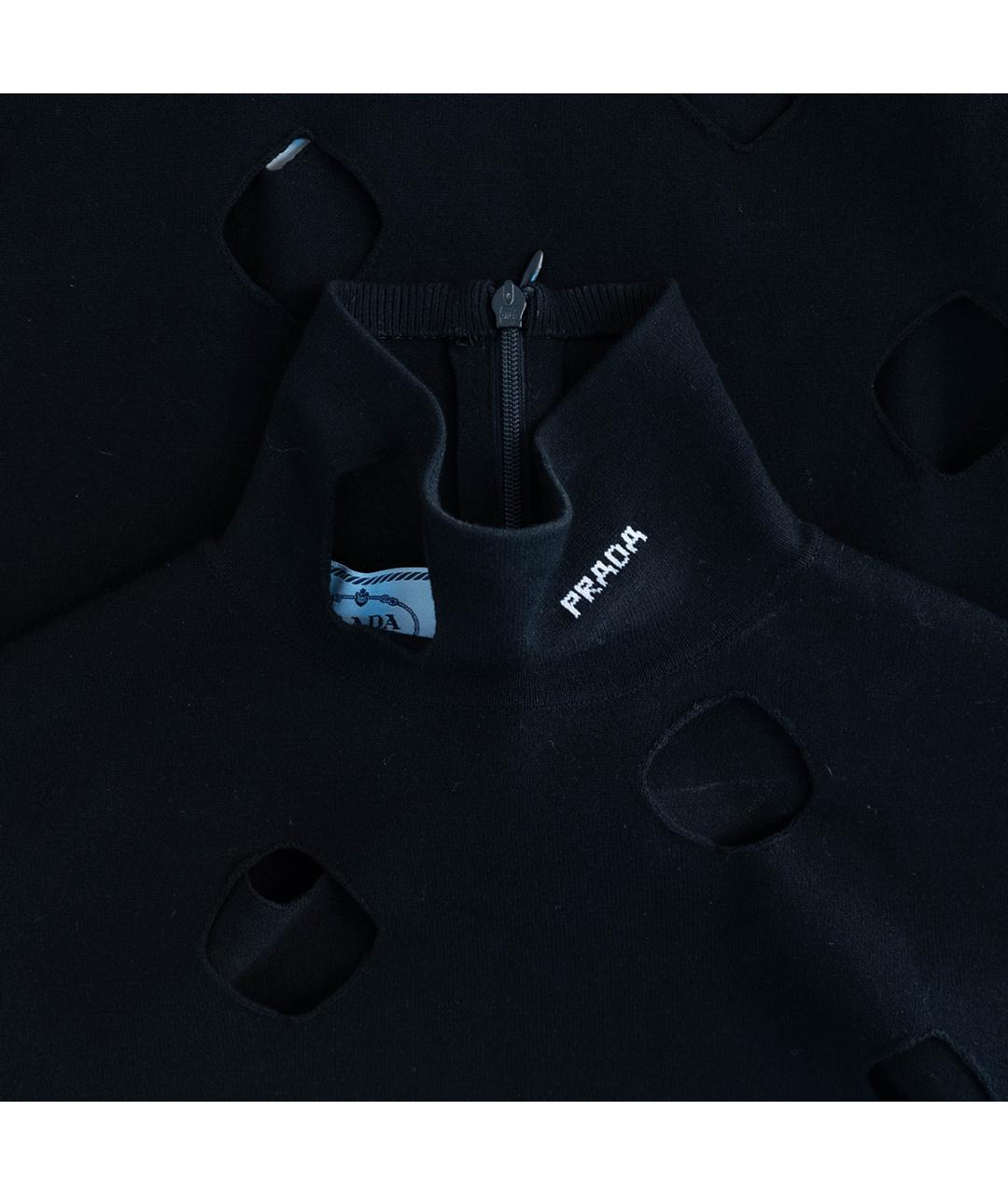 PRADA Черный вискозный джемпер / свитер, фото 3