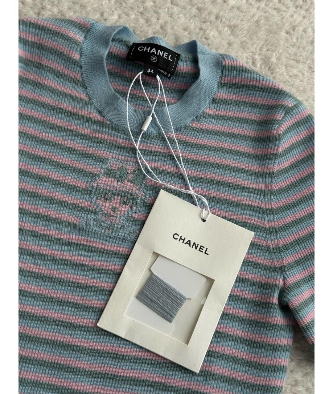 CHANEL Мульти кашемировая футболка, фото 6