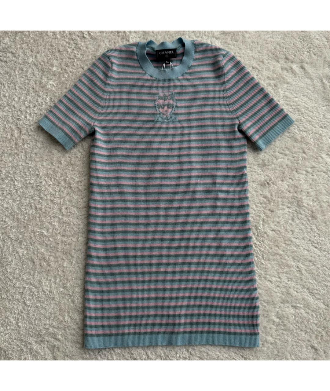 CHANEL Мульти кашемировая футболка, фото 7