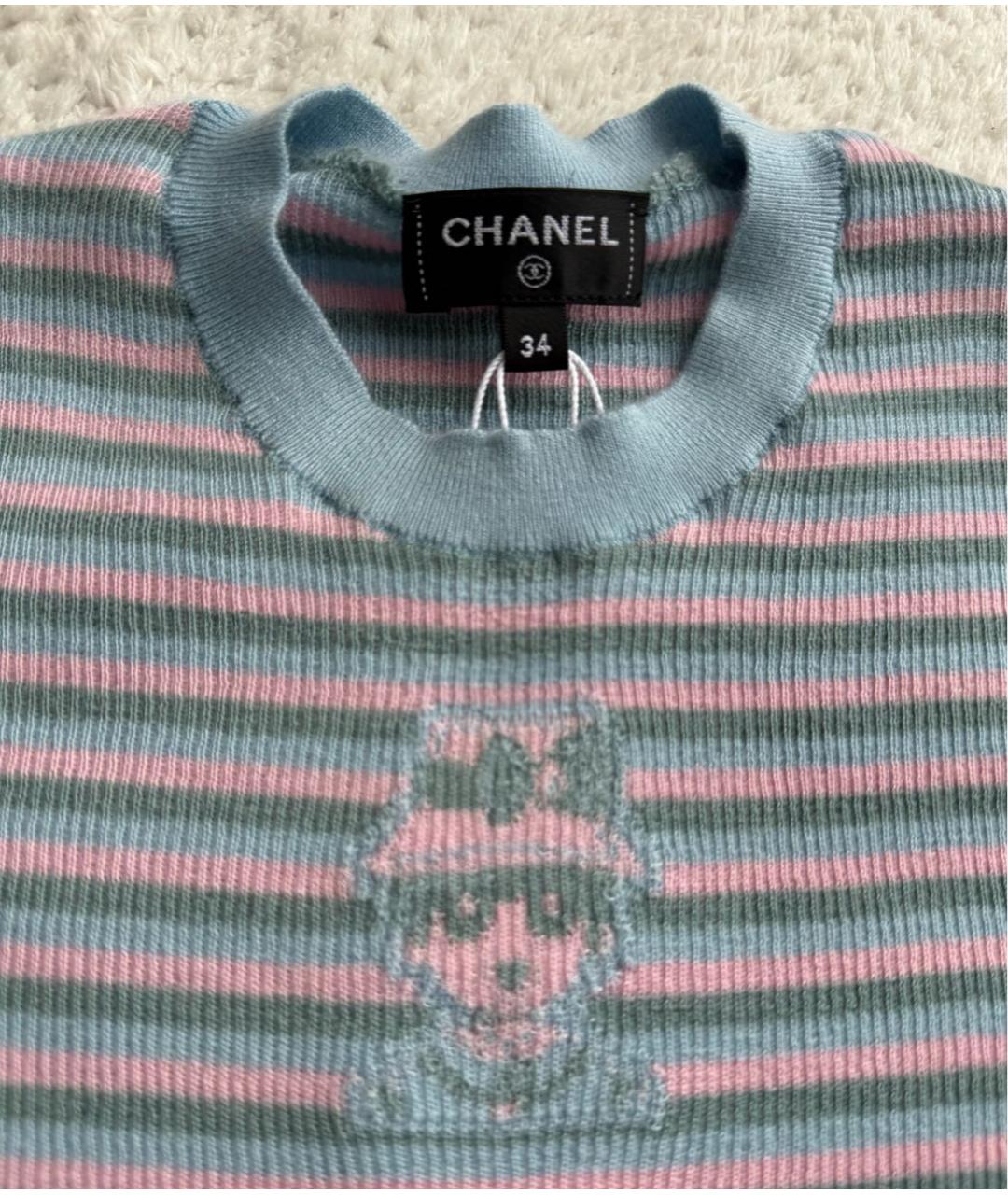 CHANEL Мульти кашемировая футболка, фото 3