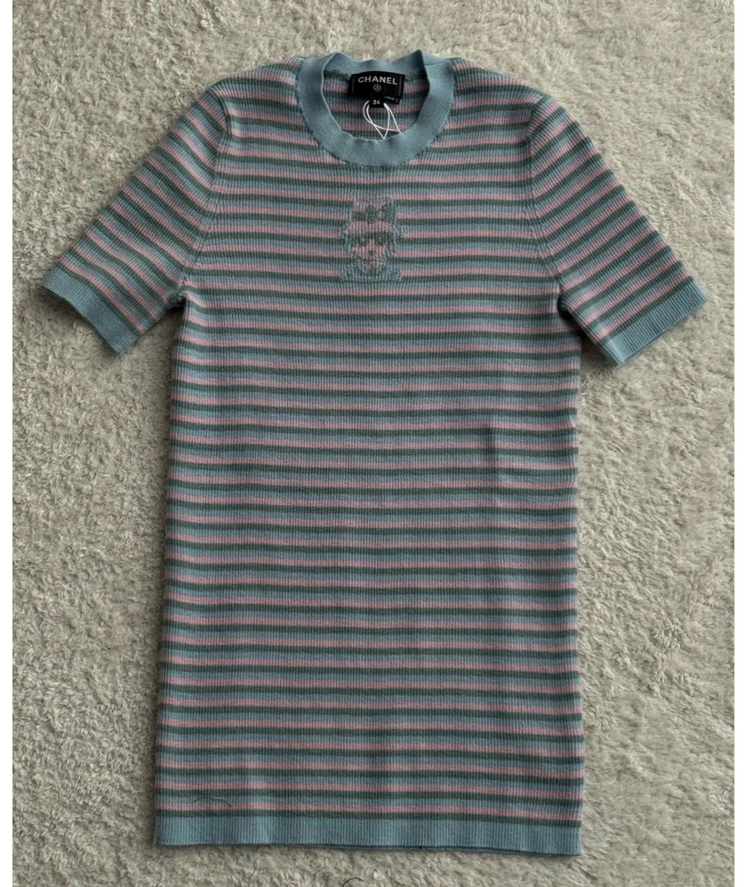 CHANEL Мульти кашемировая футболка, фото 5