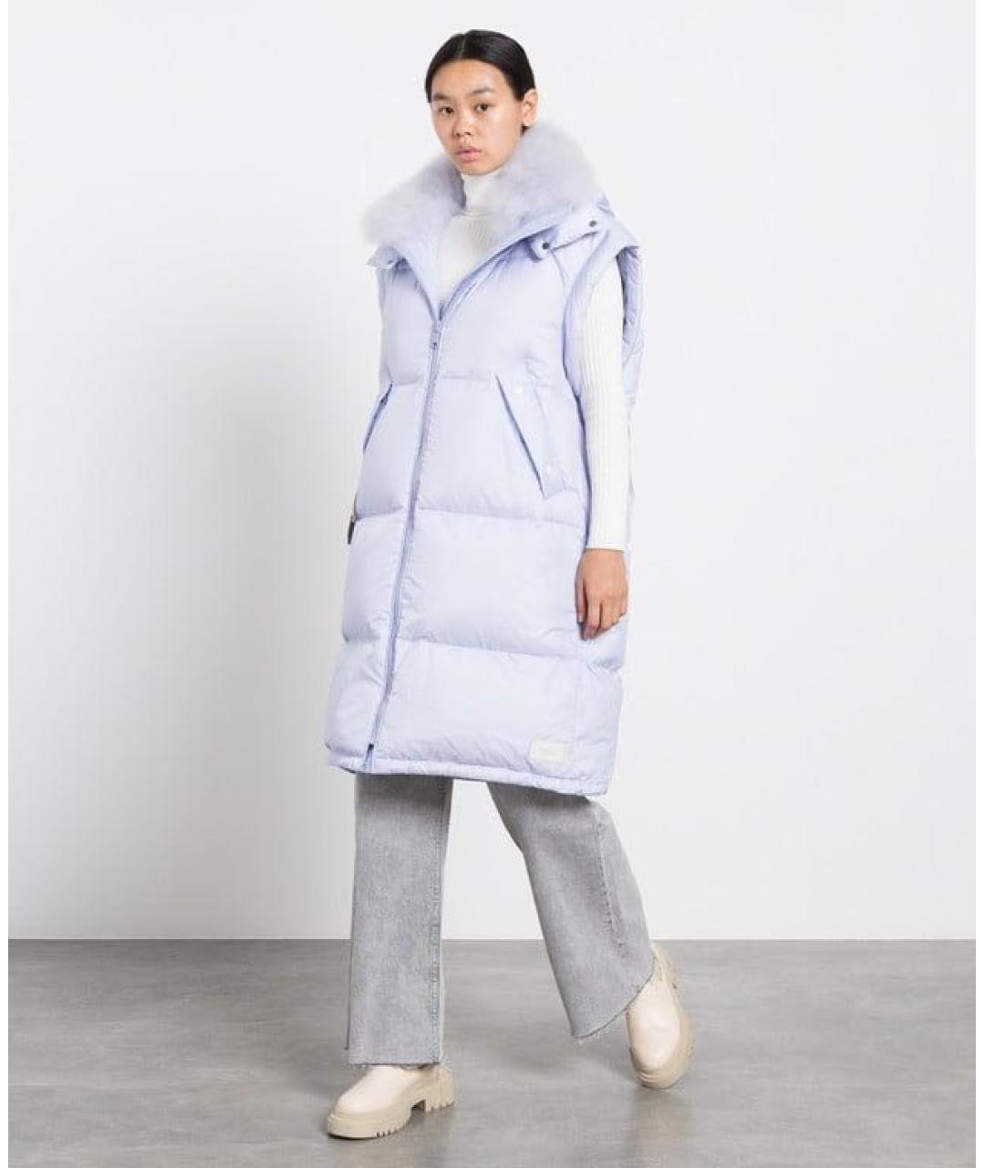 YVES SALOMON Голубой жилет, фото 2