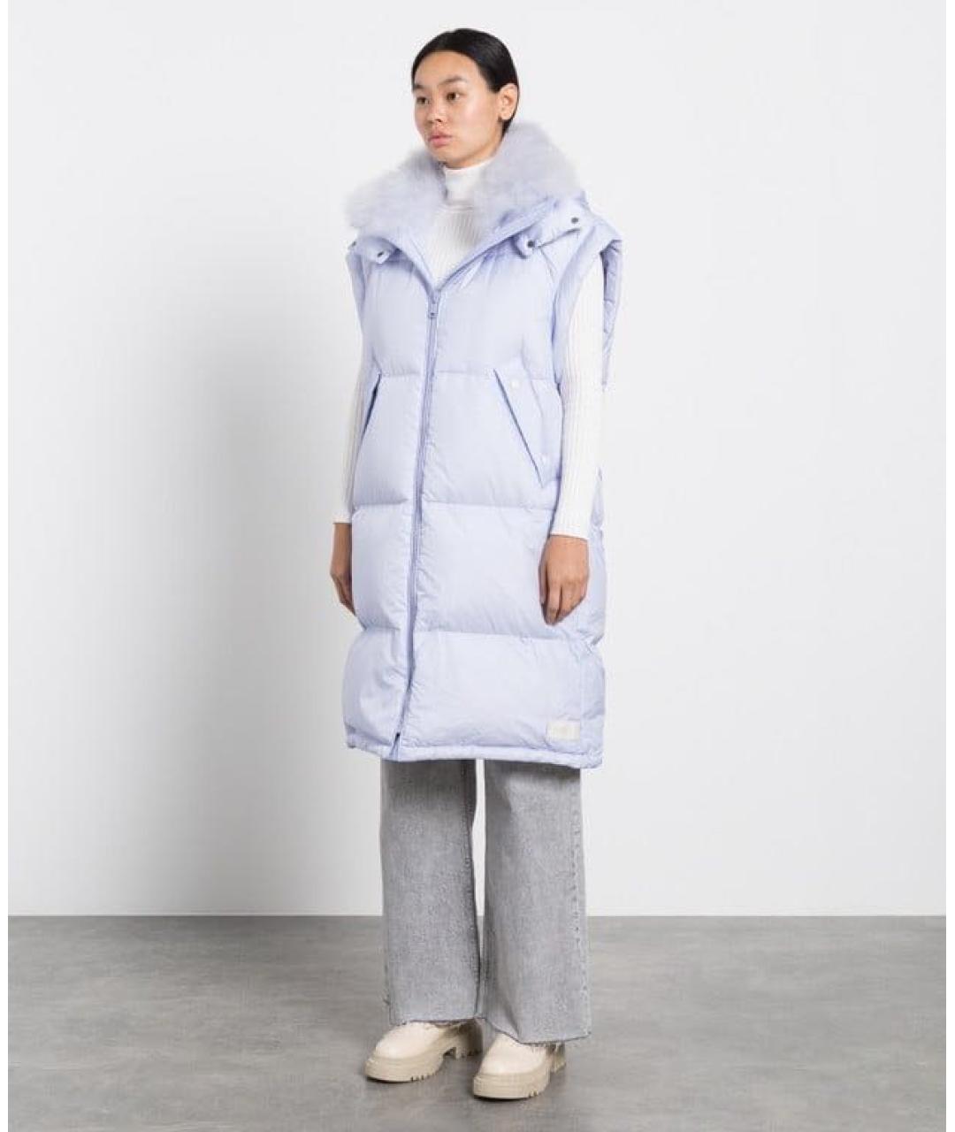 YVES SALOMON Голубой жилет, фото 3