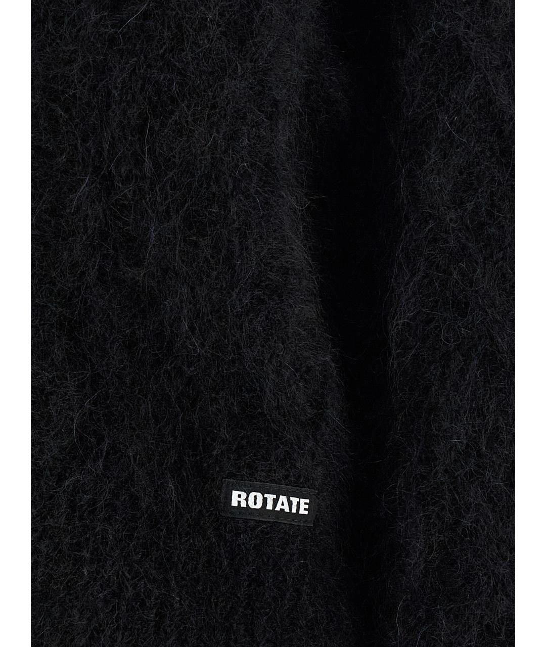 ROTATE Черный шерстяной кардиган, фото 4