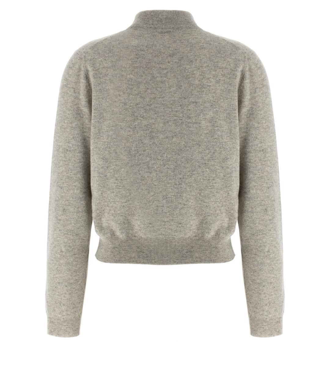 BRUNELLO CUCINELLI Серый кашемировый джемпер / свитер, фото 2