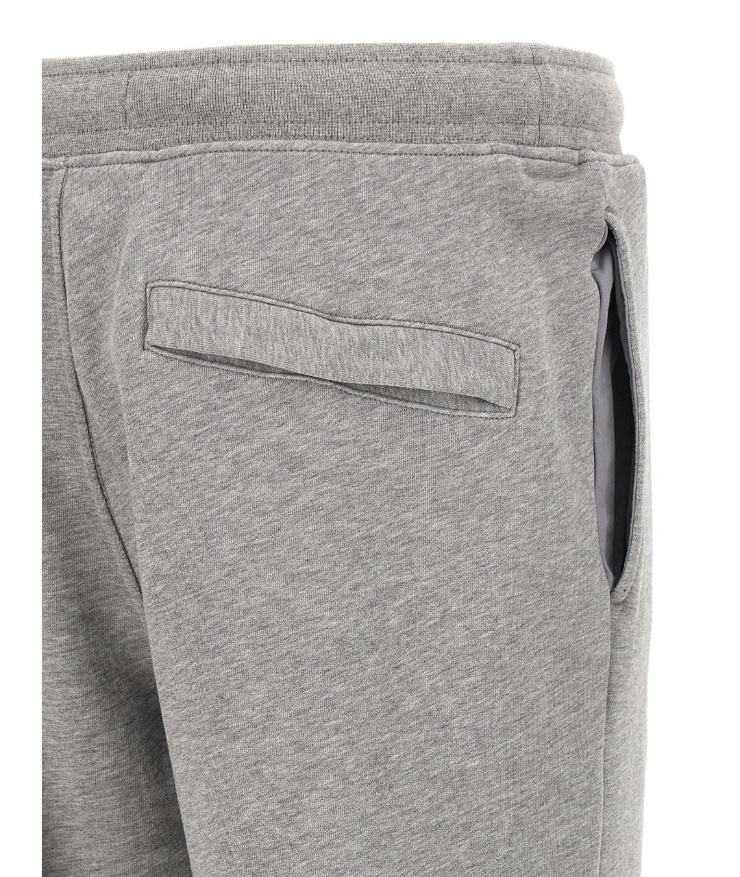 STONE ISLAND Серые хлопковые повседневные брюки, фото 4