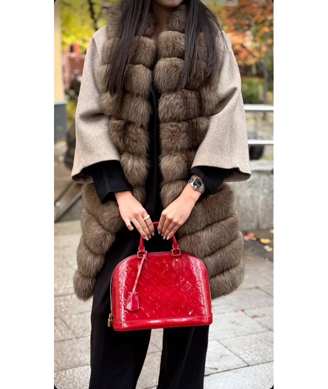 LOUIS VUITTON Бордовая сумка с короткими ручками из лакированной кожи, фото 8