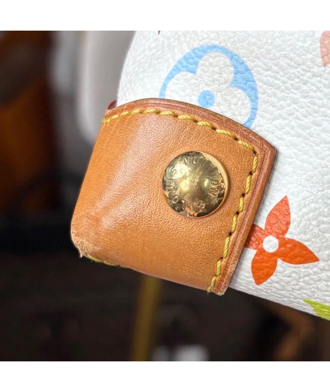 LOUIS VUITTON Белая сумка с короткими ручками из искусственной кожи, фото 6