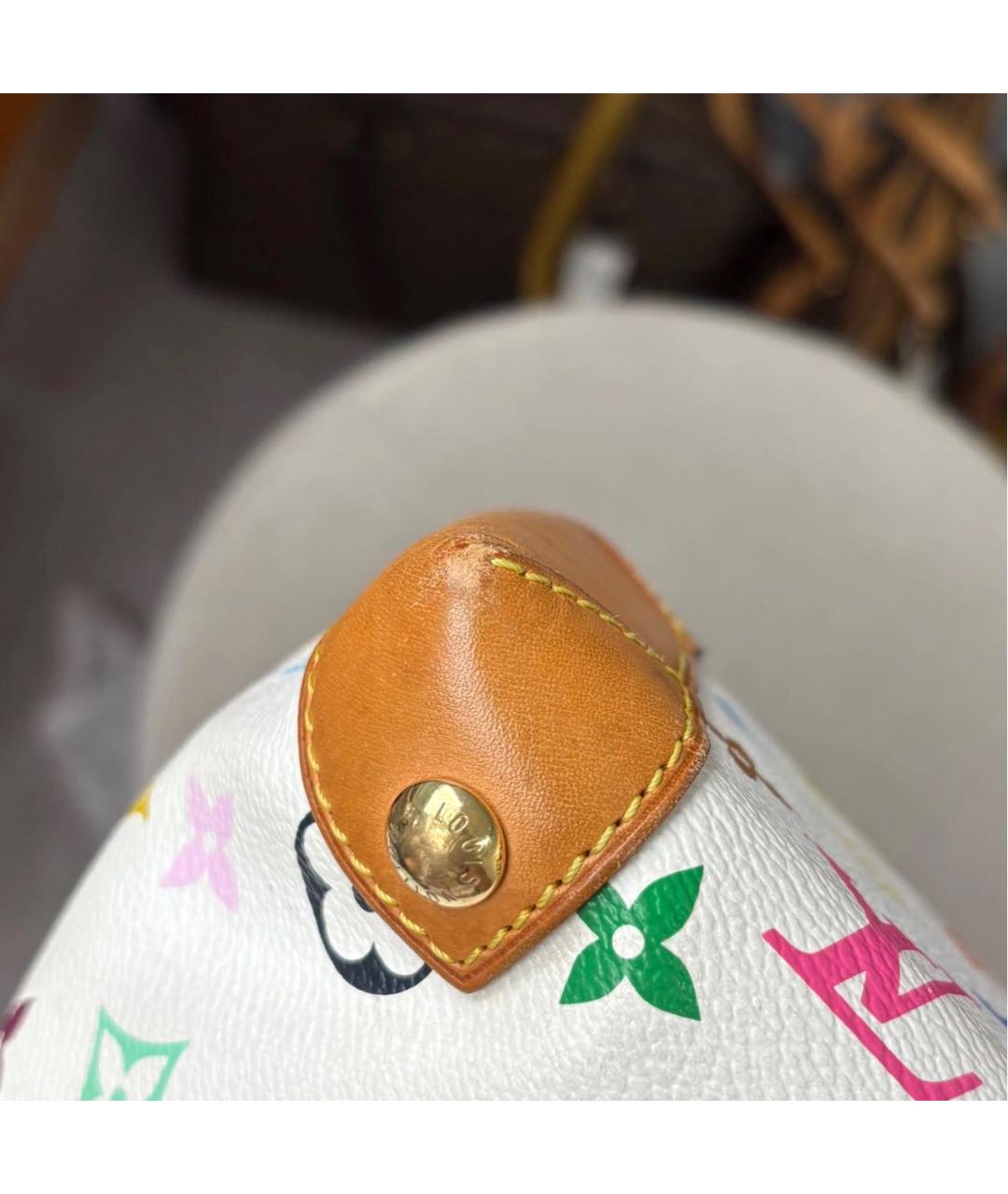 LOUIS VUITTON Белая сумка с короткими ручками из искусственной кожи, фото 4