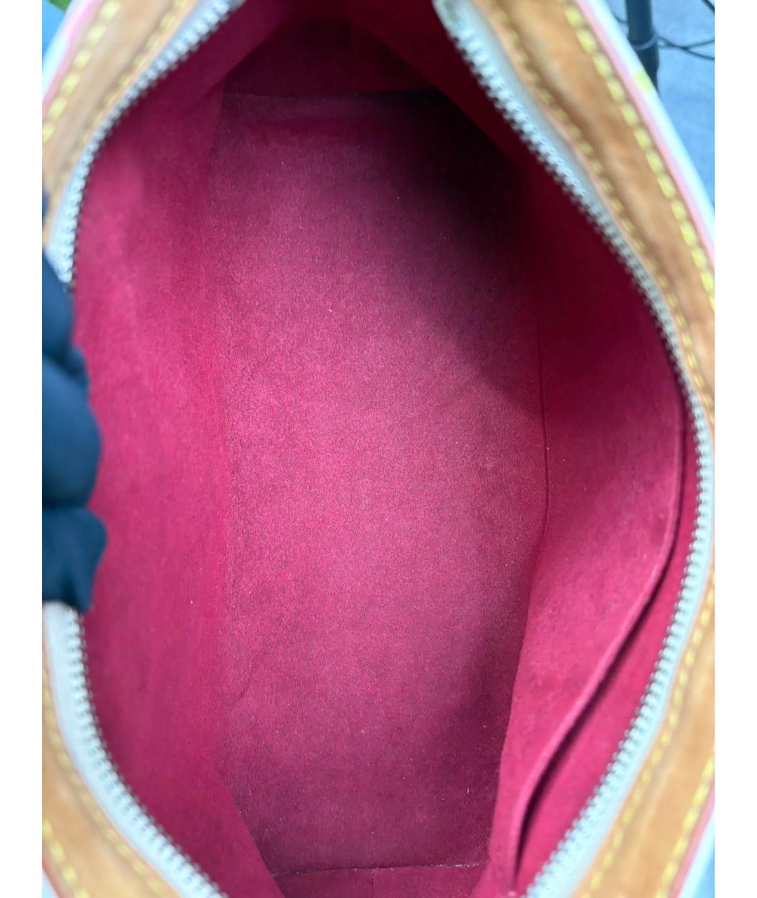 LOUIS VUITTON Белая сумка с короткими ручками из искусственной кожи, фото 3