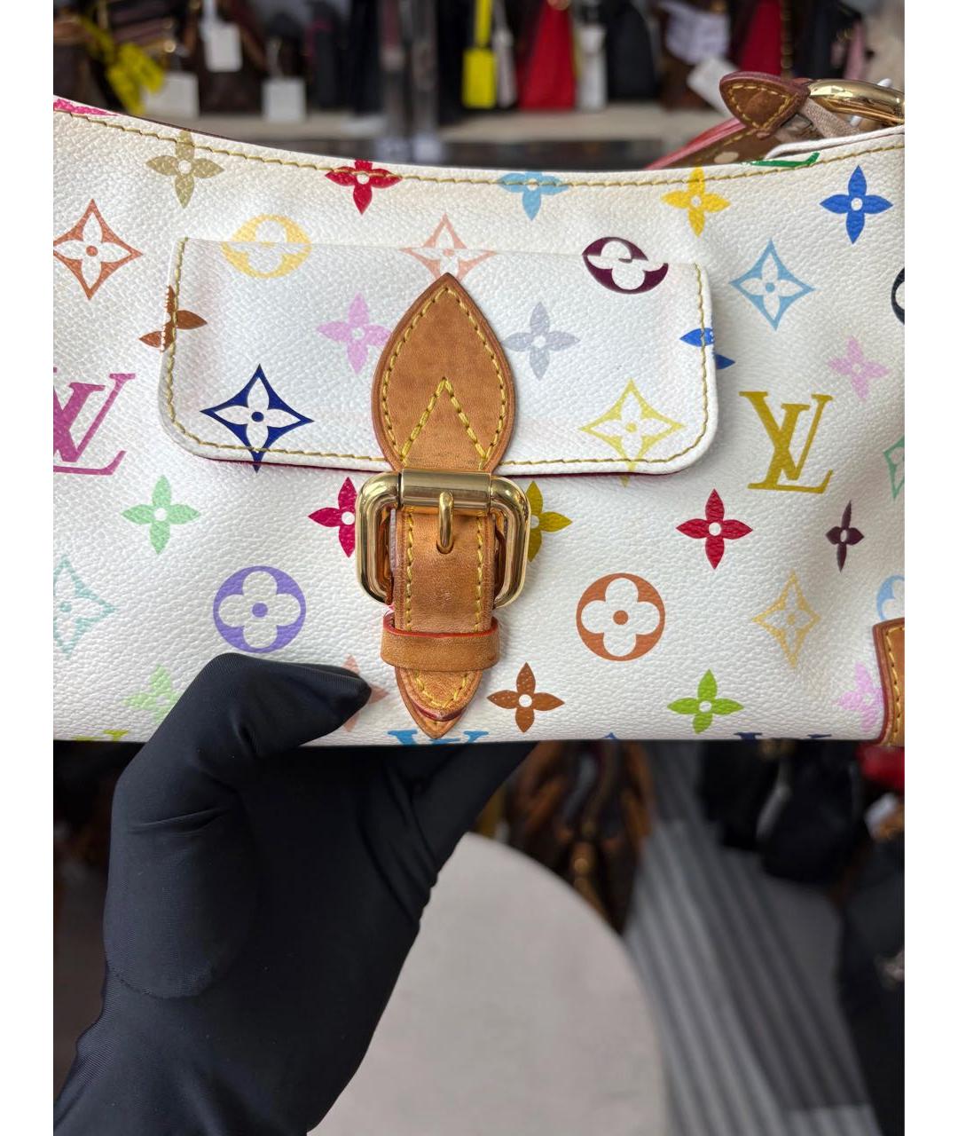 LOUIS VUITTON Белая сумка с короткими ручками из искусственной кожи, фото 2