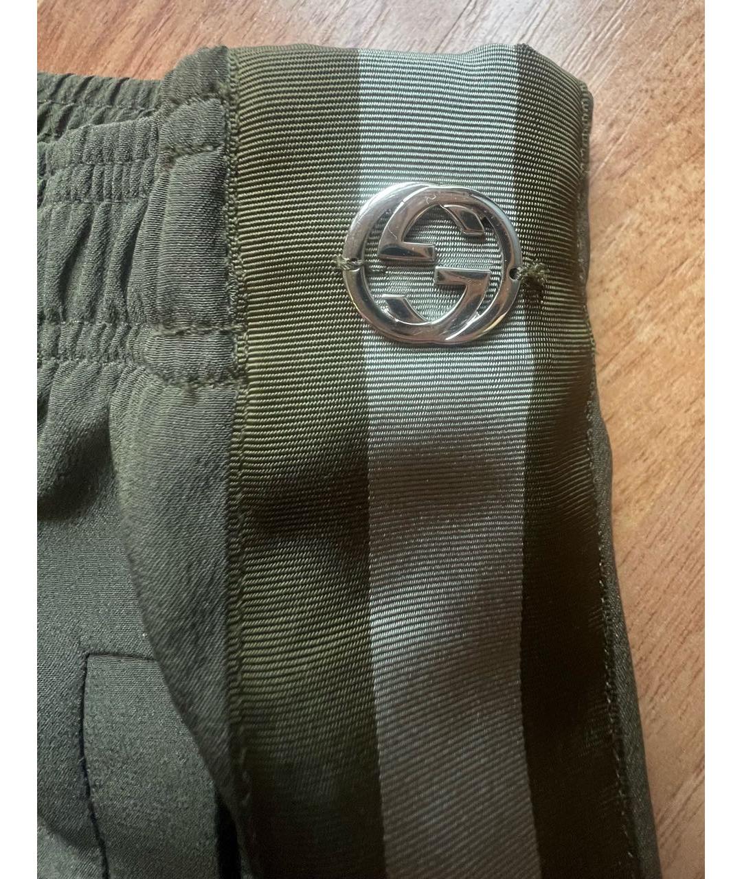 GUCCI Зеленый шелковый спортивные костюмы, фото 4