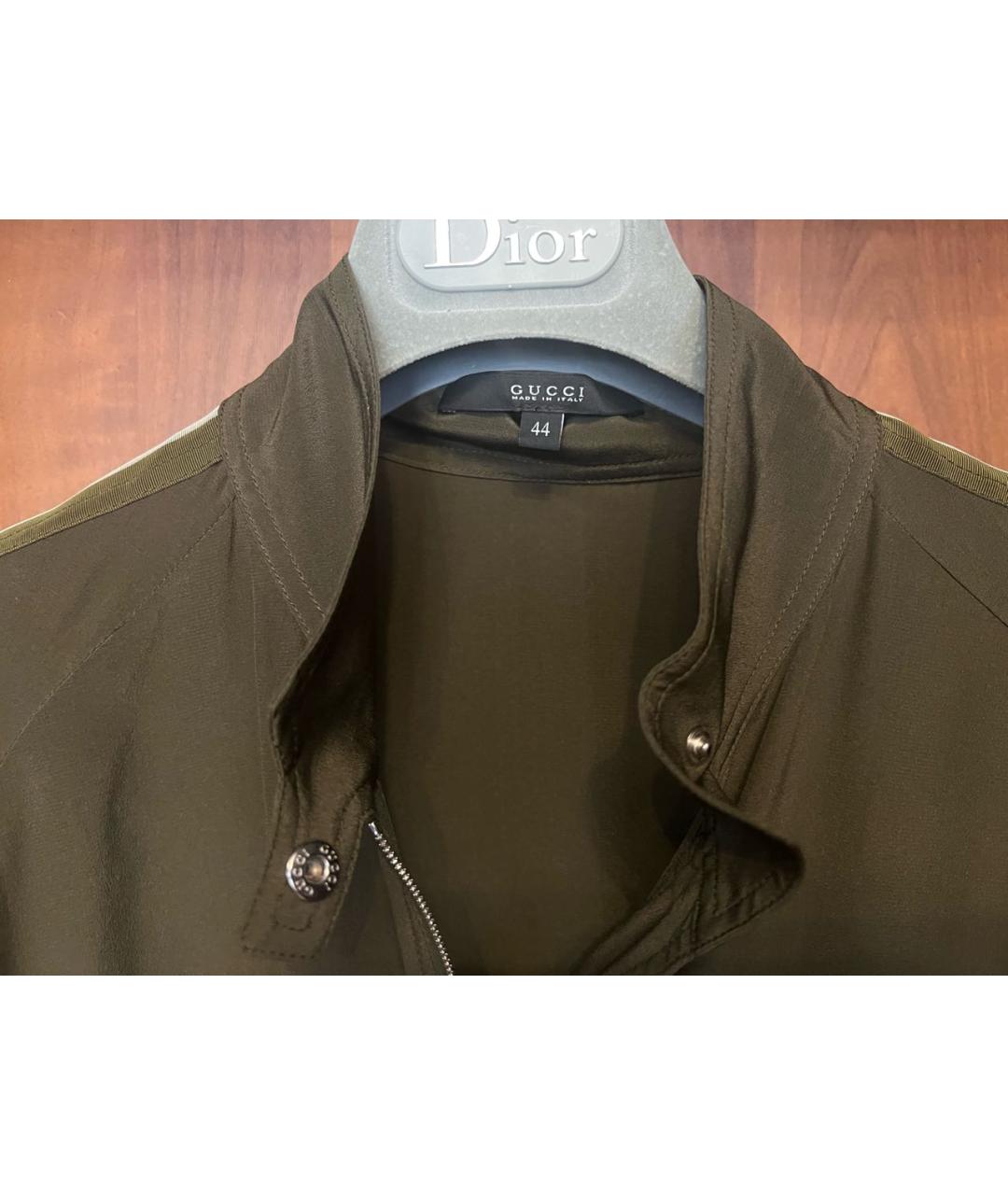 GUCCI Зеленый шелковый спортивные костюмы, фото 8