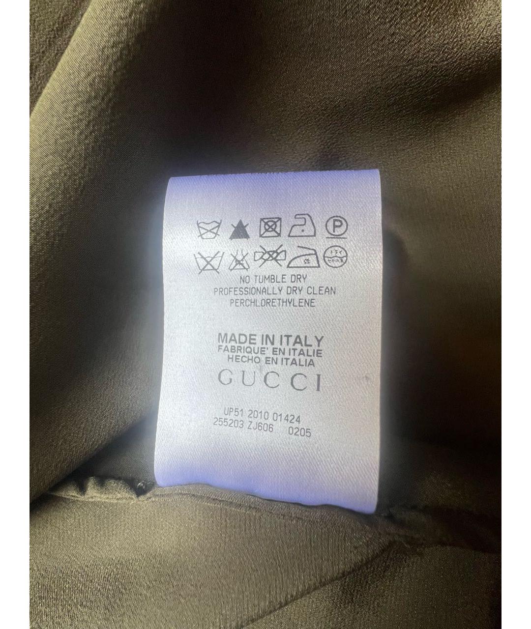 GUCCI Зеленый шелковый спортивные костюмы, фото 6