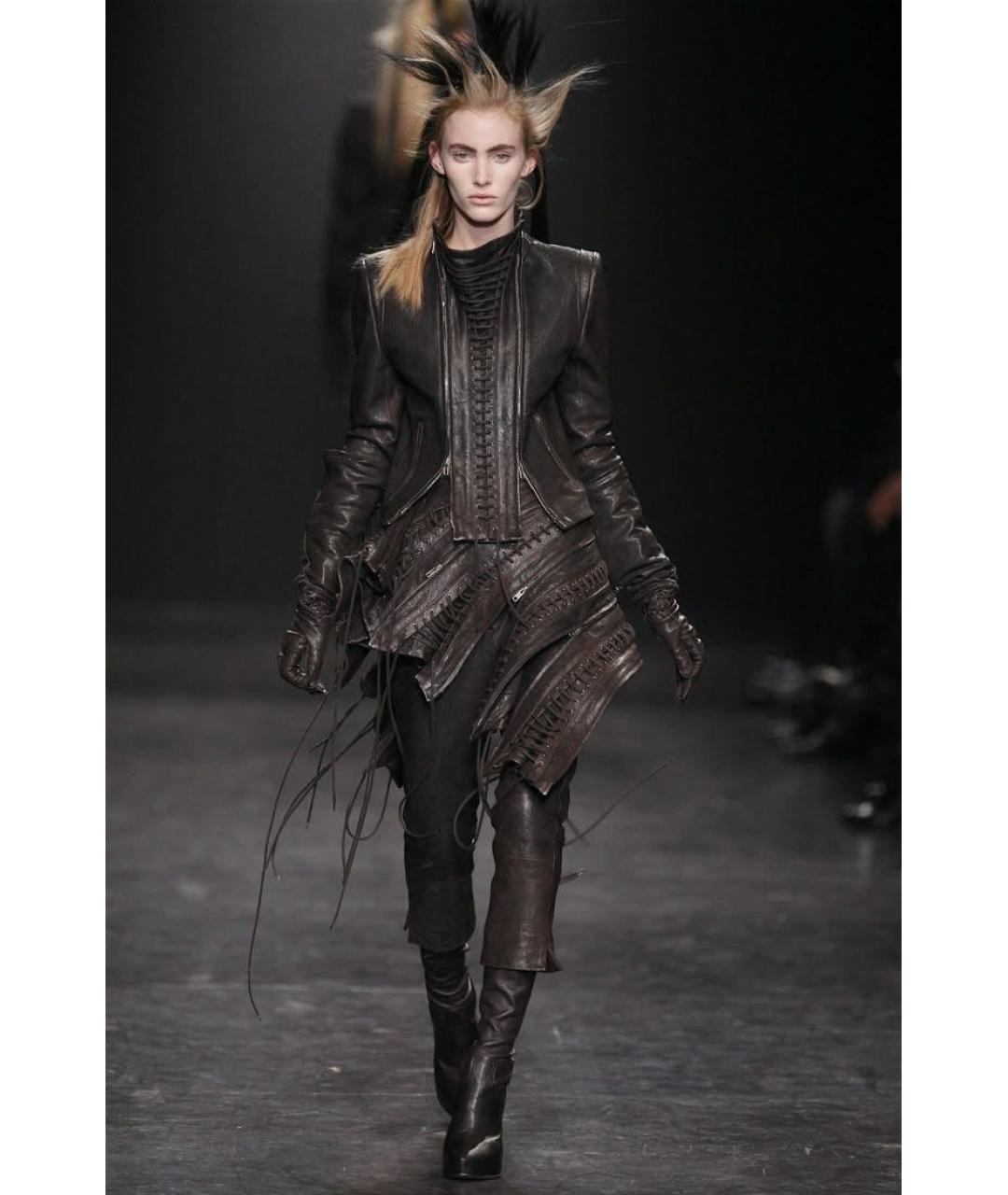 ANN DEMEULEMEESTER Черные кожаные ботильоны, фото 7