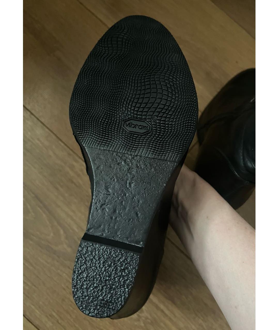 ANN DEMEULEMEESTER Черные кожаные ботильоны, фото 5