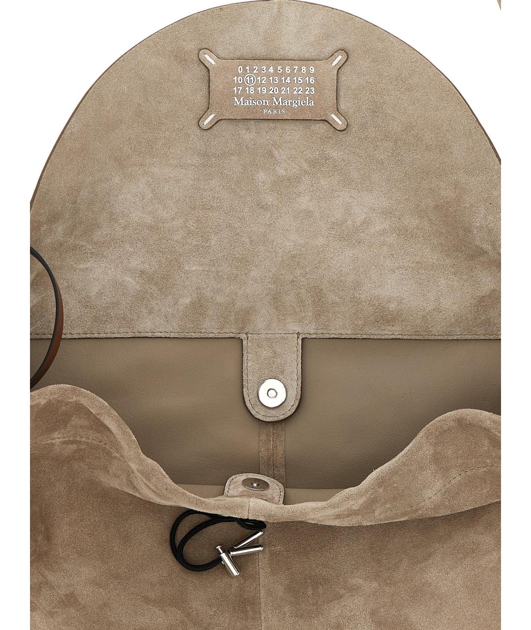 MAISON MARGIELA Бежевая замшевая сумка на плечо, фото 4