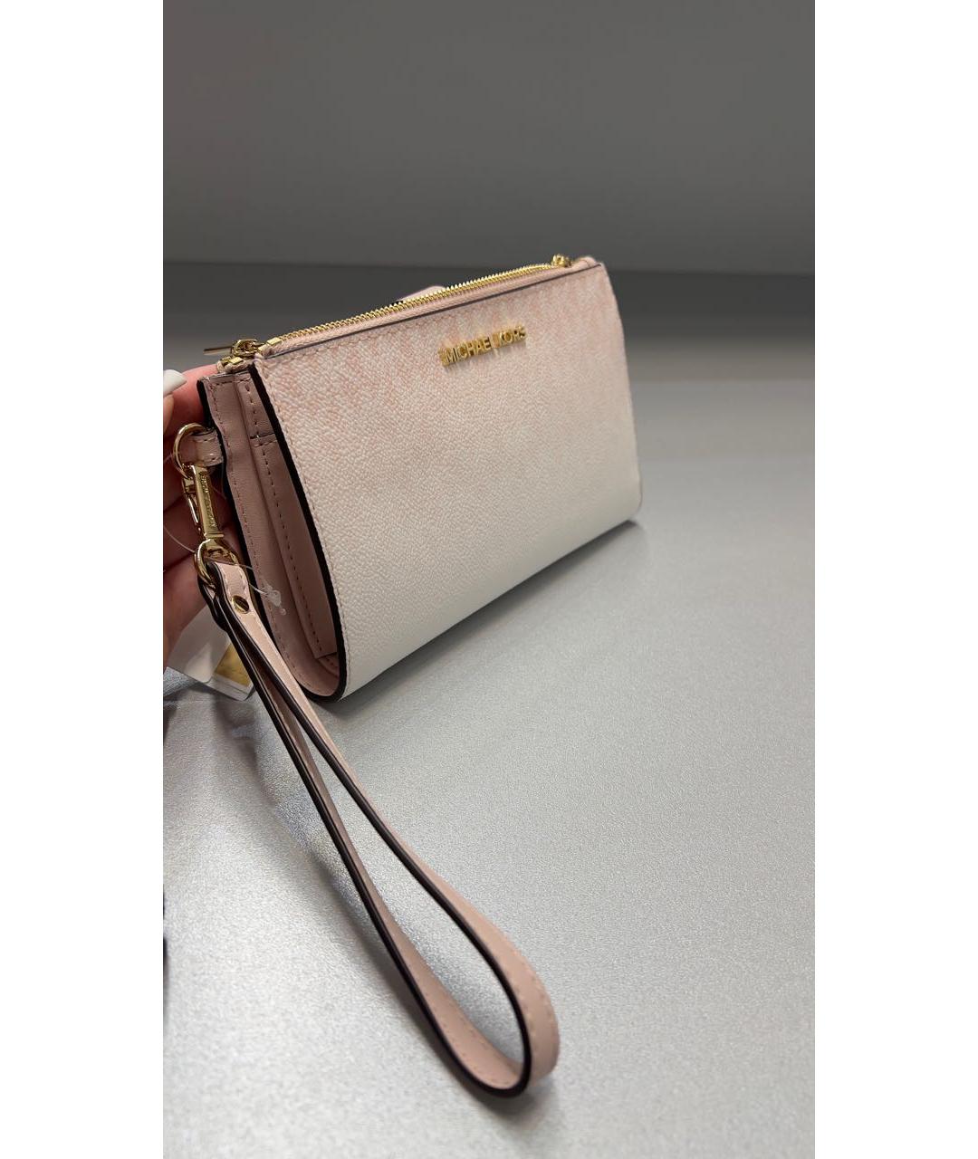 MICHAEL KORS Розовый кожаный кошелек, фото 2