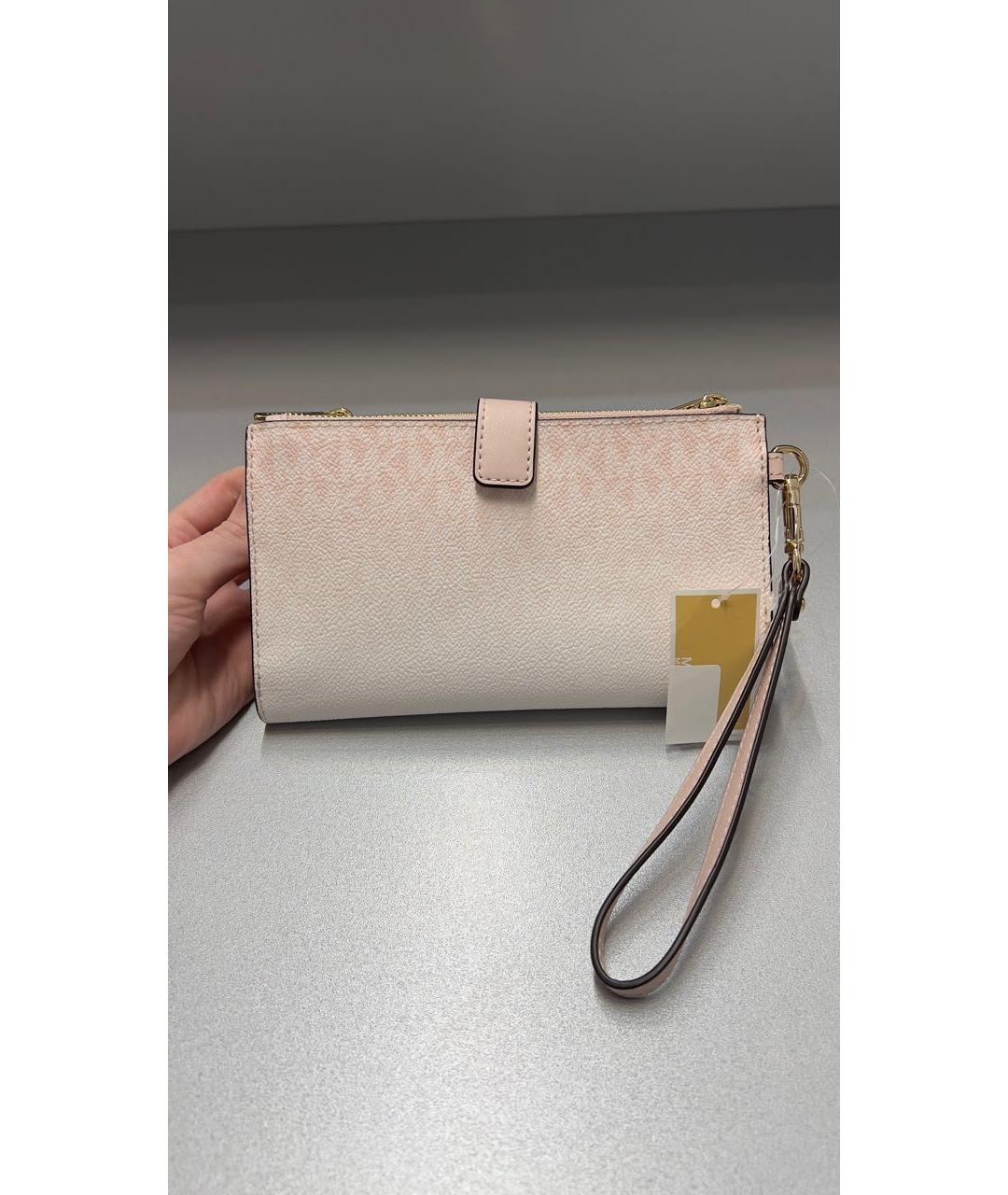 MICHAEL KORS Розовый кожаный кошелек, фото 3