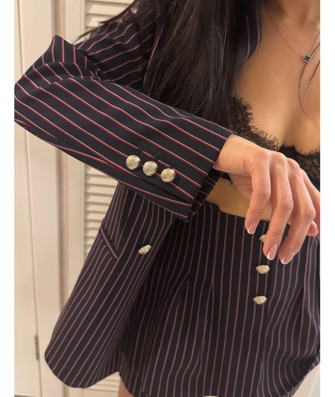 MAJE Темно-синий полиэстеровый костюм с юбками, фото 7