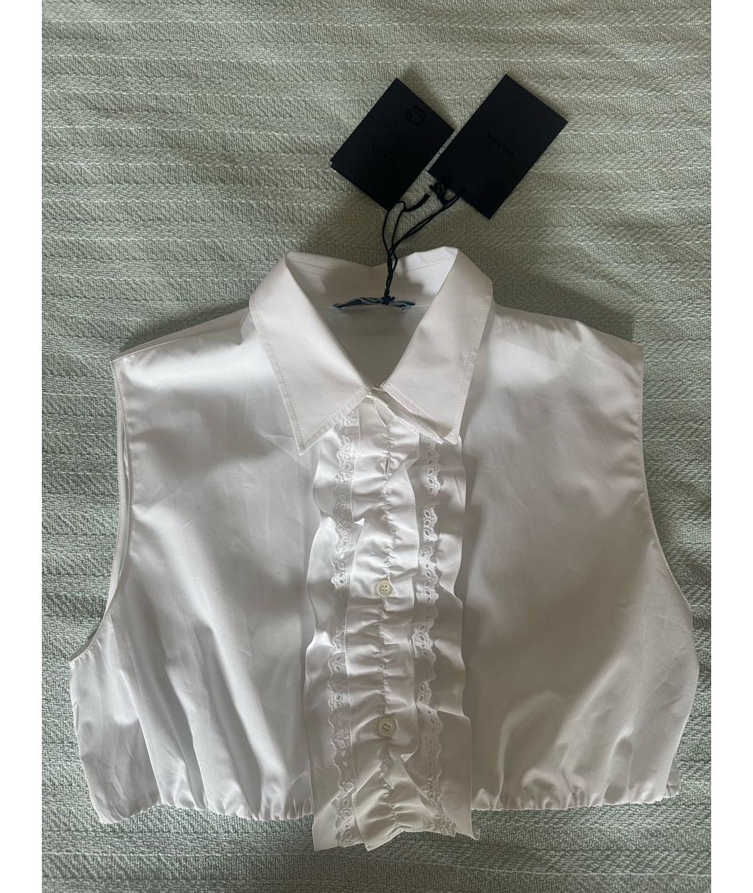 PRADA Белая хлопковая рубашка, фото 3