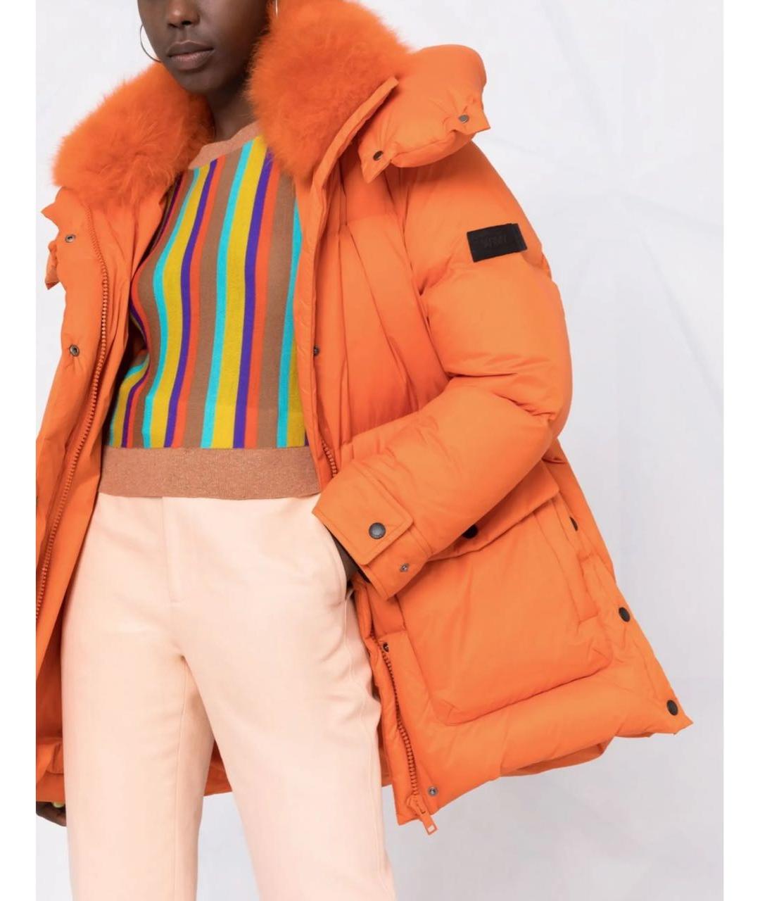 YVES SALOMON Оранжевый пуховик, фото 6