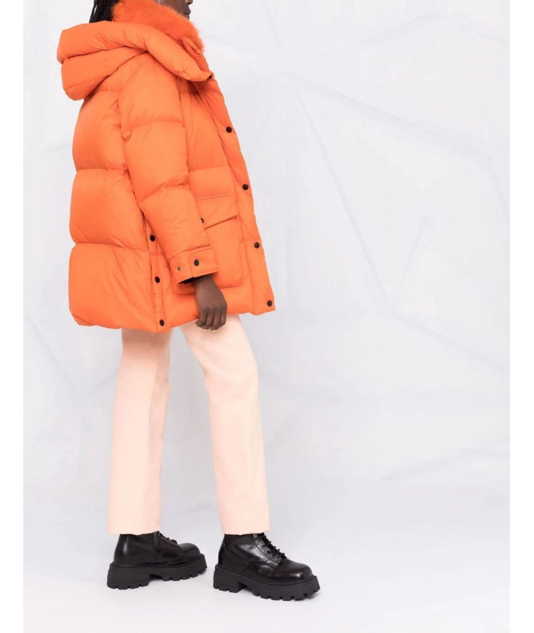 YVES SALOMON Оранжевый пуховик, фото 7