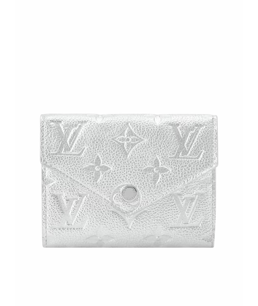 LOUIS VUITTON Серебрянный кожаный кошелек, фото 1