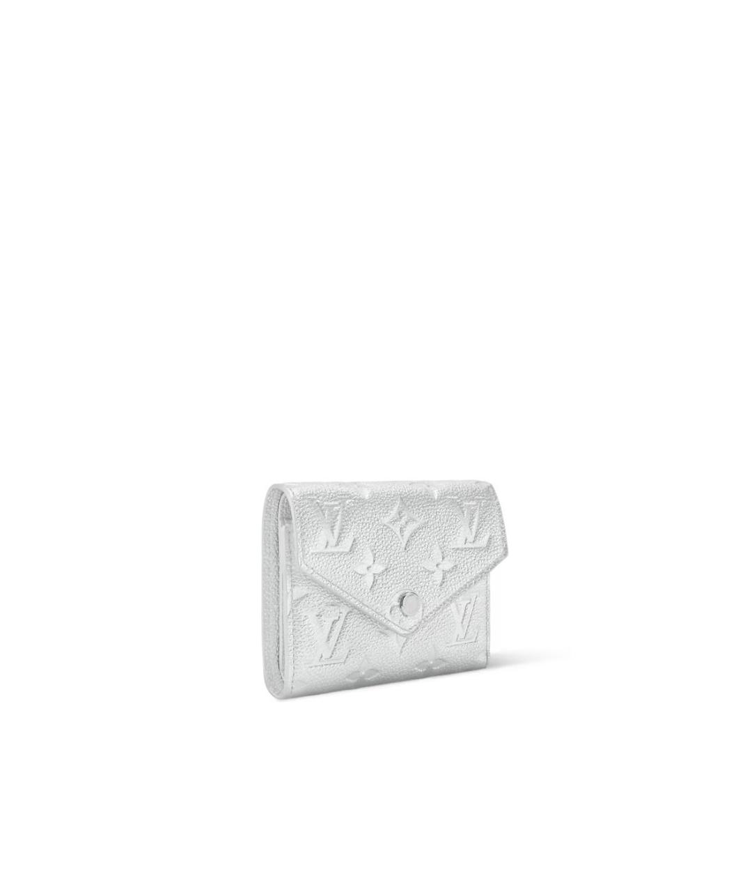 LOUIS VUITTON Серебрянный кожаный кошелек, фото 2