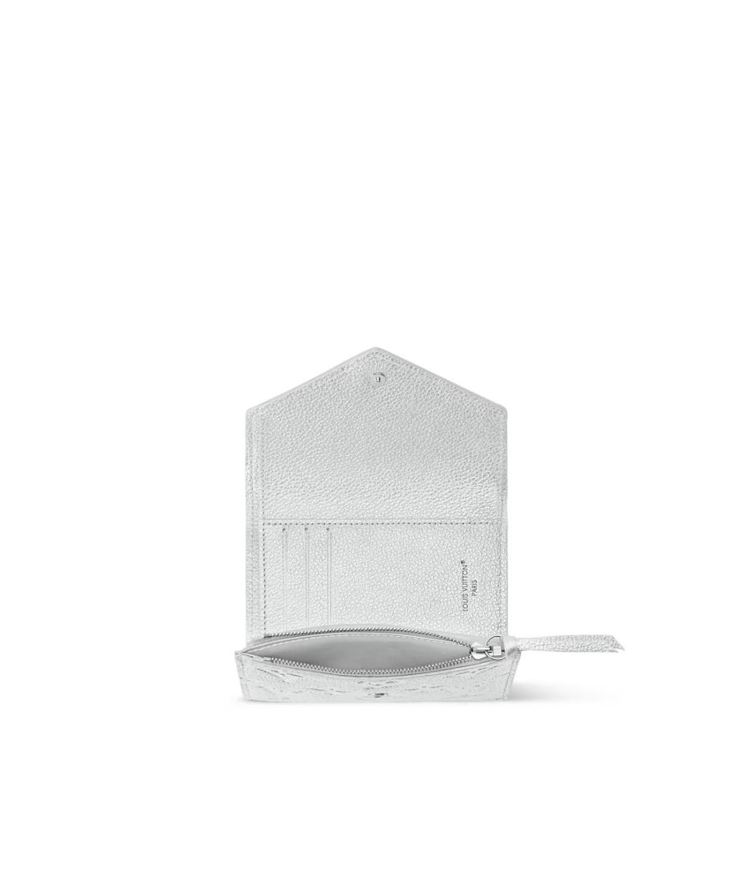 LOUIS VUITTON Серебрянный кожаный кошелек, фото 3