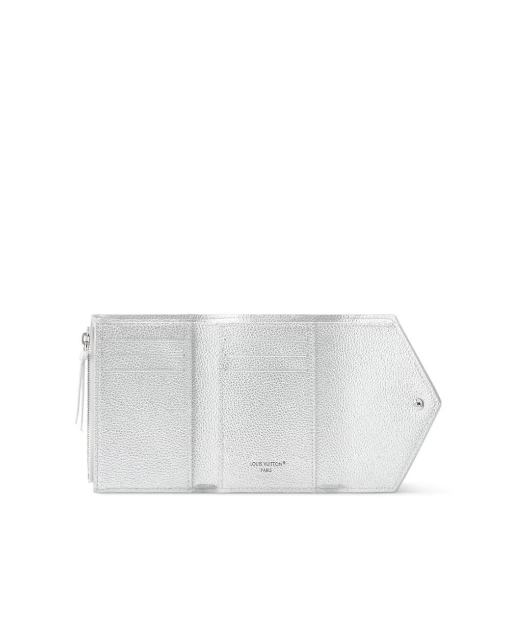 LOUIS VUITTON Серебрянный кожаный кошелек, фото 5