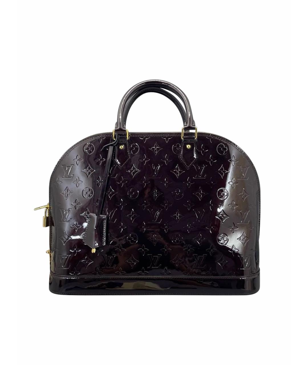 LOUIS VUITTON Бордовая сумка тоут из лакированной кожи, фото 1