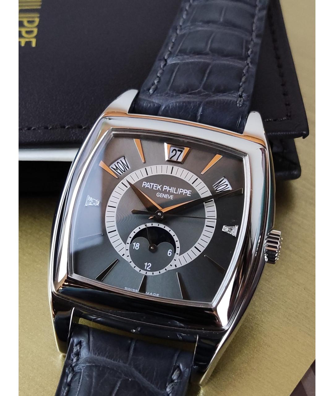 PATEK PHILIPPE Серые платиновые часы, фото 3