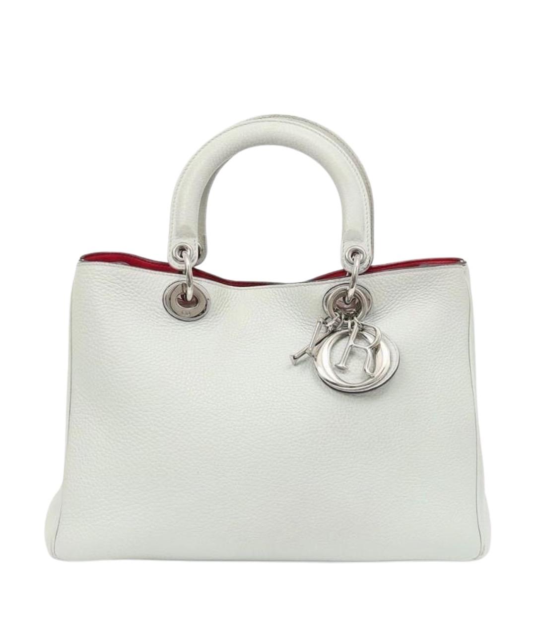 CHRISTIAN DIOR Голубая кожаная сумка тоут, фото 1